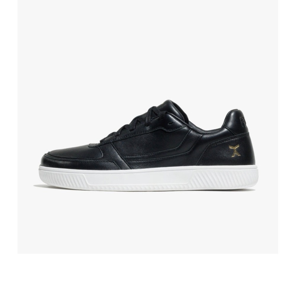 Flux Adapt Low Leather Sneakers Black Leather Barefoot Minimalist Mens 10 NIB
